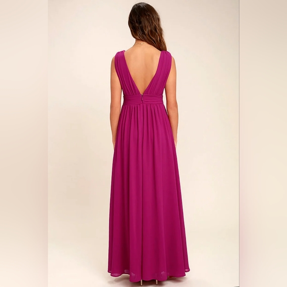 New, Heavenly Hues Magenta Maxi Dress - Picture 3 of 5